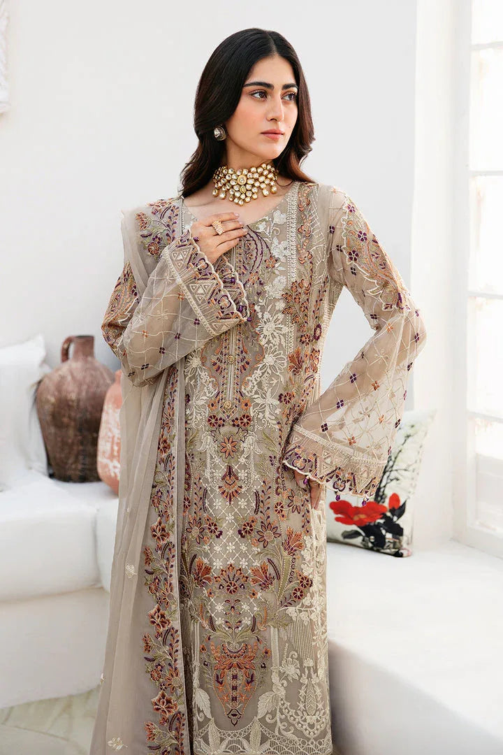 Ramsha | Chevron Chiffon Collection | A-806 - Aqsa Fabrics