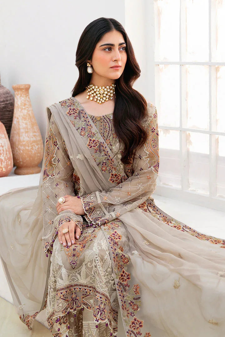 Ramsha | Chevron Chiffon Collection | A-806 - Aqsa Fabrics