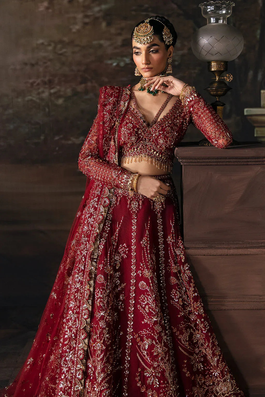 Afrozeh-The Brides Wedding Formal 3Pc Suit AFB-V1-01 Emmaline - Aqsa Fabrics