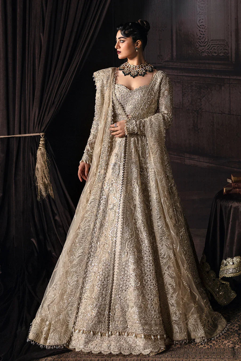 Afrozeh-The Brides Wedding Formal 3Pc Suit AFB-V1-03 Margaret - Aqsa Fabrics