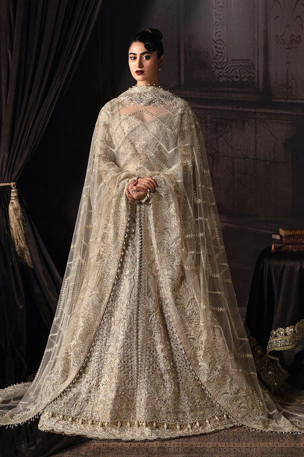 Afrozeh-The Brides Wedding Formal 3Pc Suit AFB-V1-03 Margaret - Aqsa Fabrics