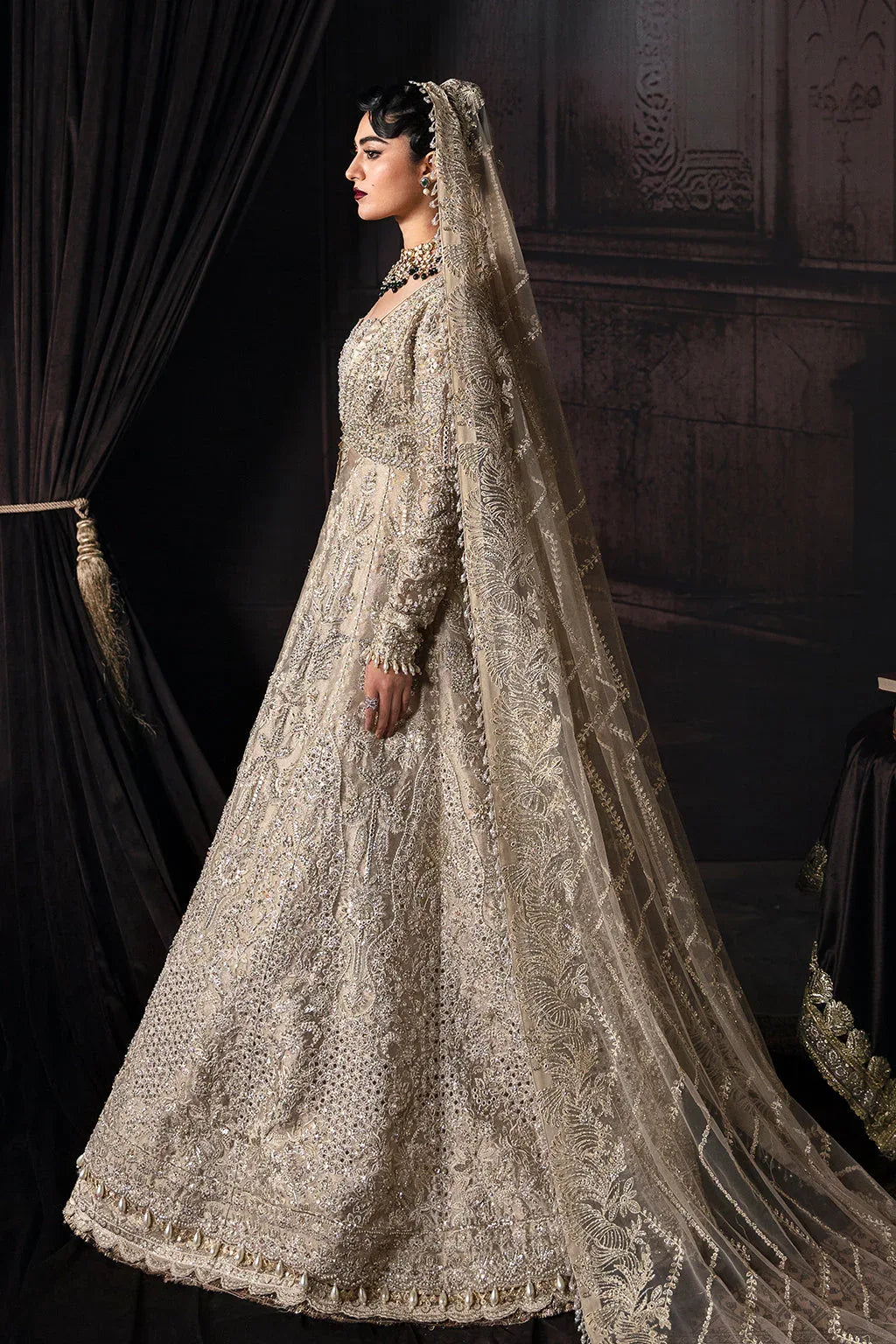Afrozeh-The Brides Wedding Formal 3Pc Suit AFB-V1-03 Margaret - Aqsa Fabrics