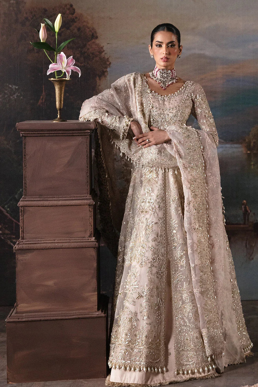 Afrozeh-The Brides Wedding Formal 3Pc Suit AFB-V1-02 Clara - Aqsa Fabrics