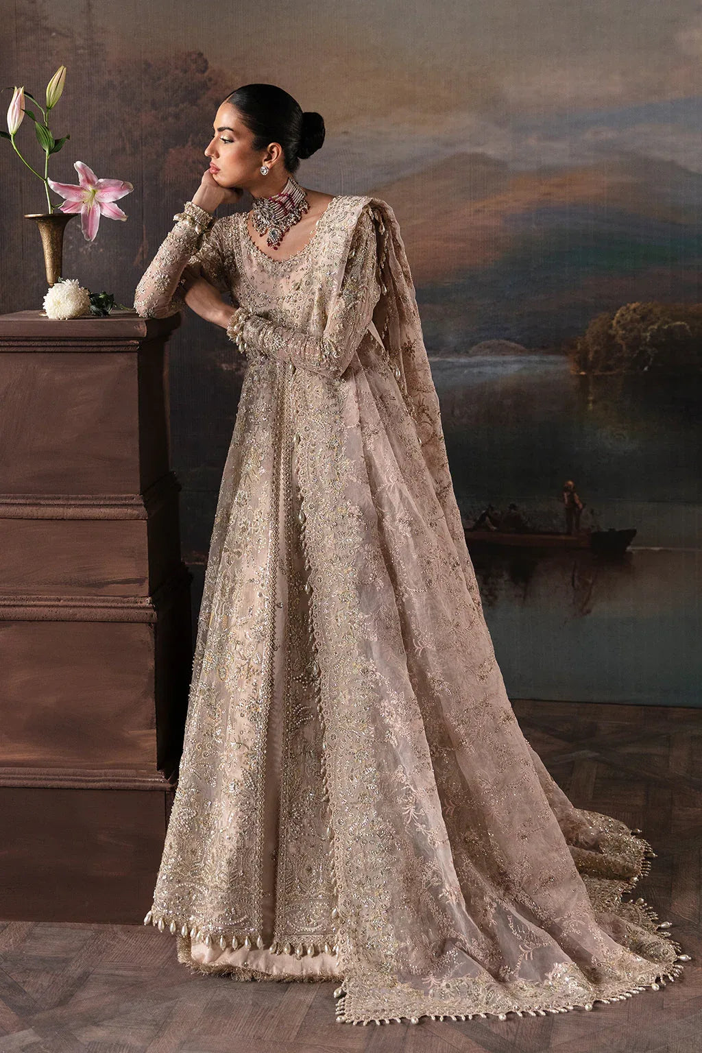 Afrozeh-The Brides Wedding Formal 3Pc Suit AFB-V1-02 Clara - Aqsa Fabrics