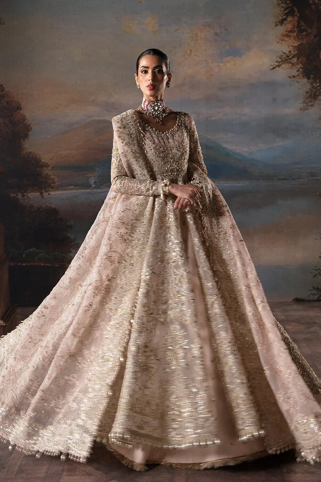 Afrozeh-The Brides Wedding Formal 3Pc Suit AFB-V1-02 Clara - Aqsa Fabrics