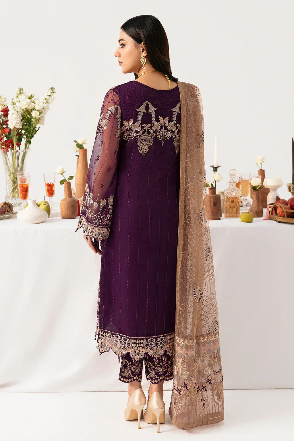 Ramsha | Minhal Organza Collection | M-1109 - Aqsa Fabrics