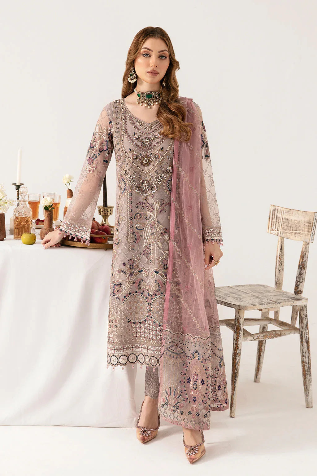 Ramsha | Minhal Organza Collection | M-1110 - Aqsa Fabrics