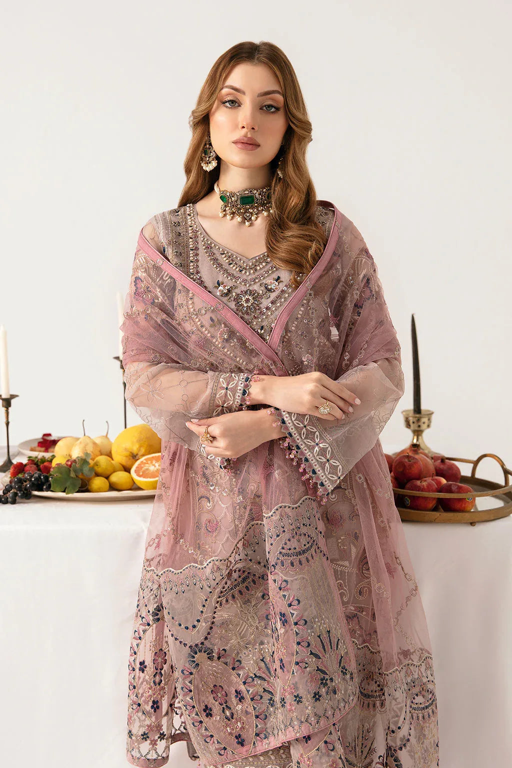 Ramsha | Minhal Organza Collection | M-1110 - Aqsa Fabrics