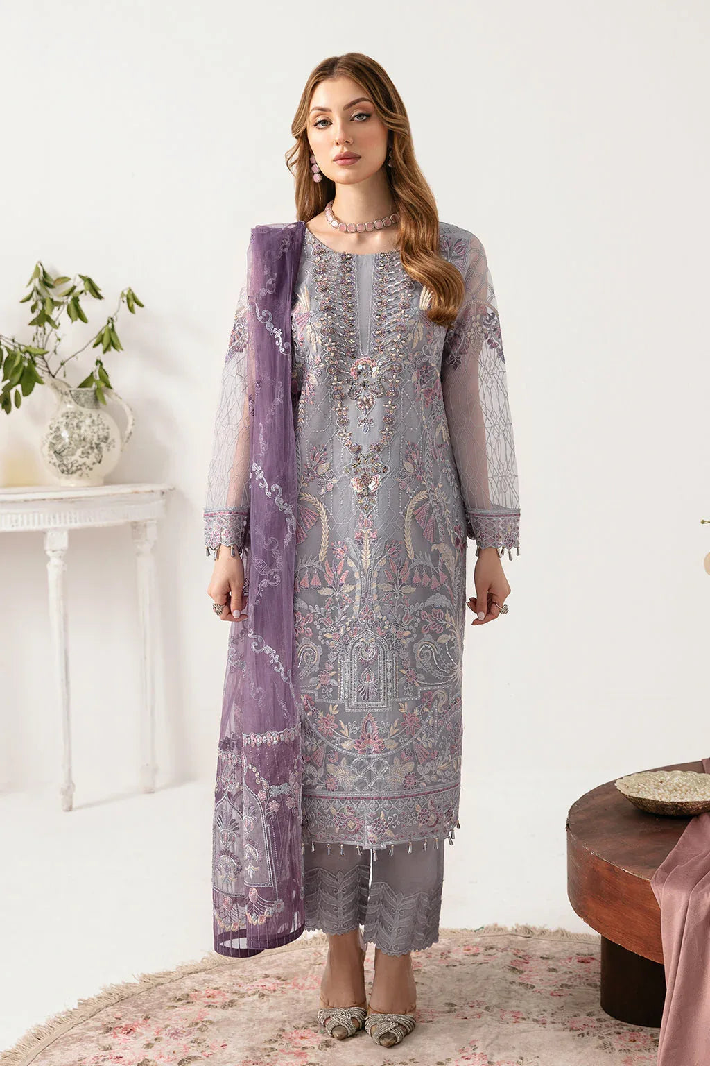 Ramsha | Minhal Organza Collection | M-1104 - Aqsa Fabrics