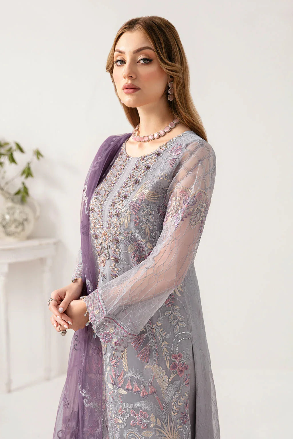 Ramsha | Minhal Organza Collection | M-1104 - Aqsa Fabrics