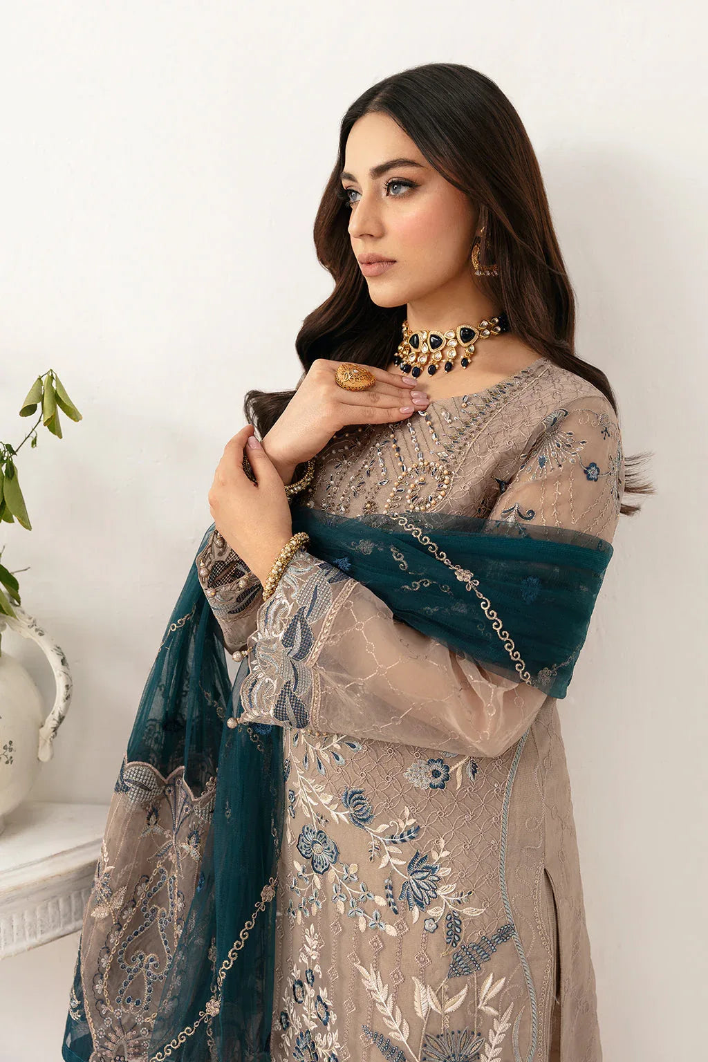 Ramsha | Minhal Organza Collection | M-1106 - Aqsa Fabrics