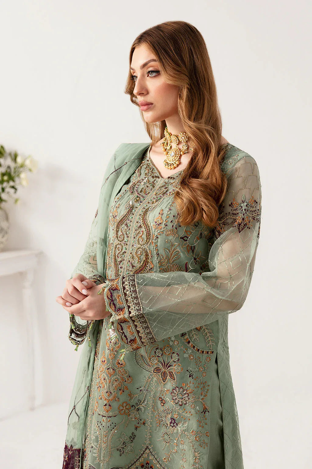 Ramsha | Minhal Organza Collection | M-1108 - Aqsa Fabrics
