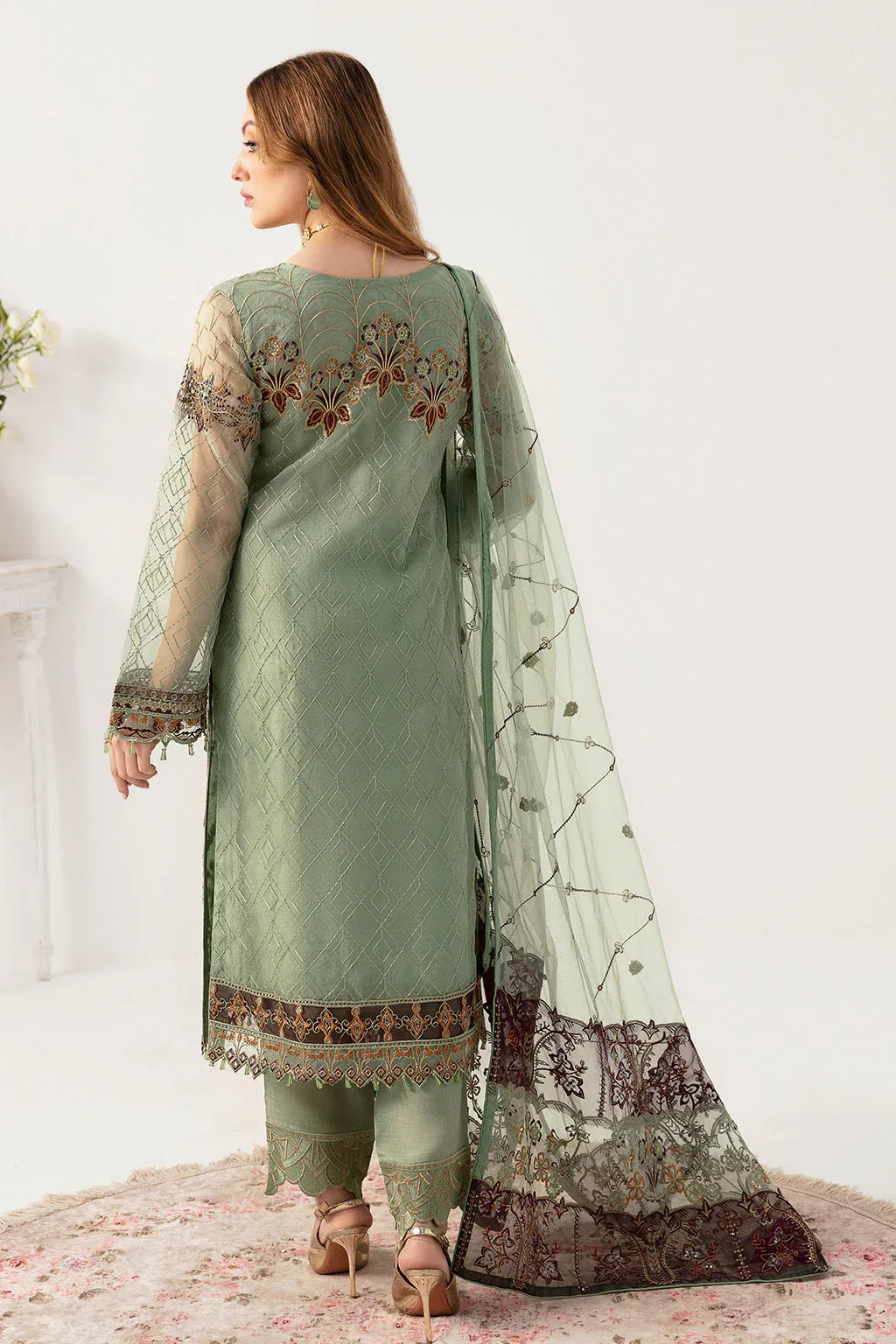 Ramsha | Minhal Organza Collection | M-1108 - Aqsa Fabrics
