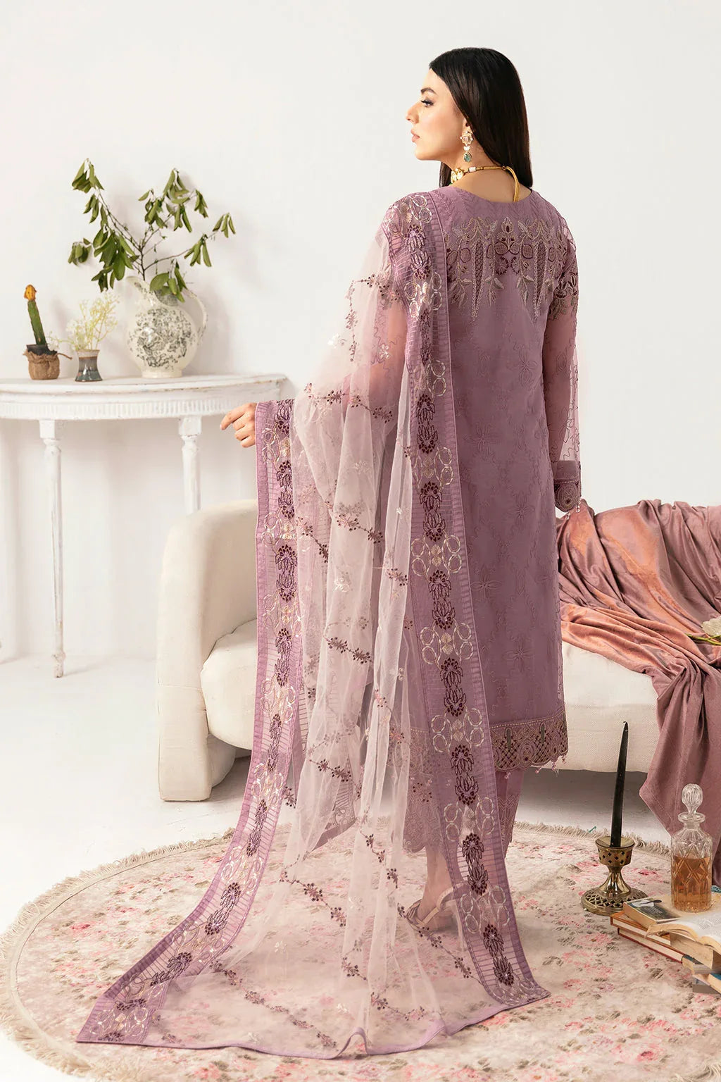 Ramsha | Minhal Organza Collection | M-1107 - Aqsa Fabrics
