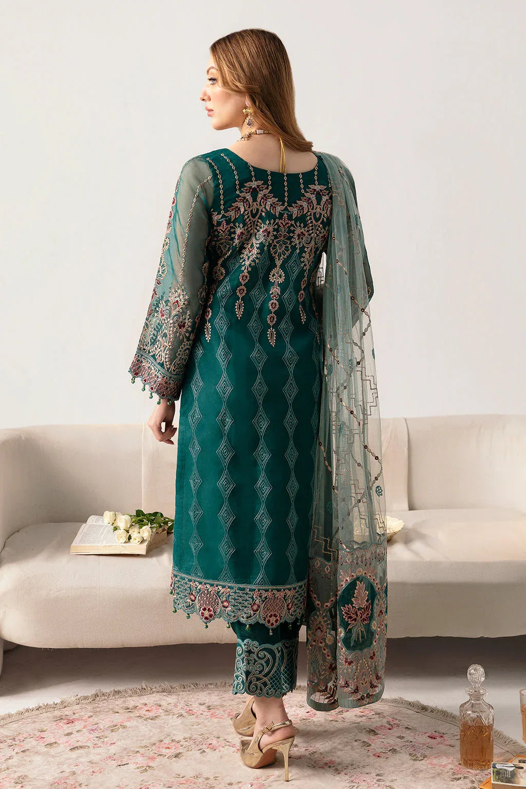 Ramsha | Minhal Organza Collection | M-1101 - Aqsa Fabrics