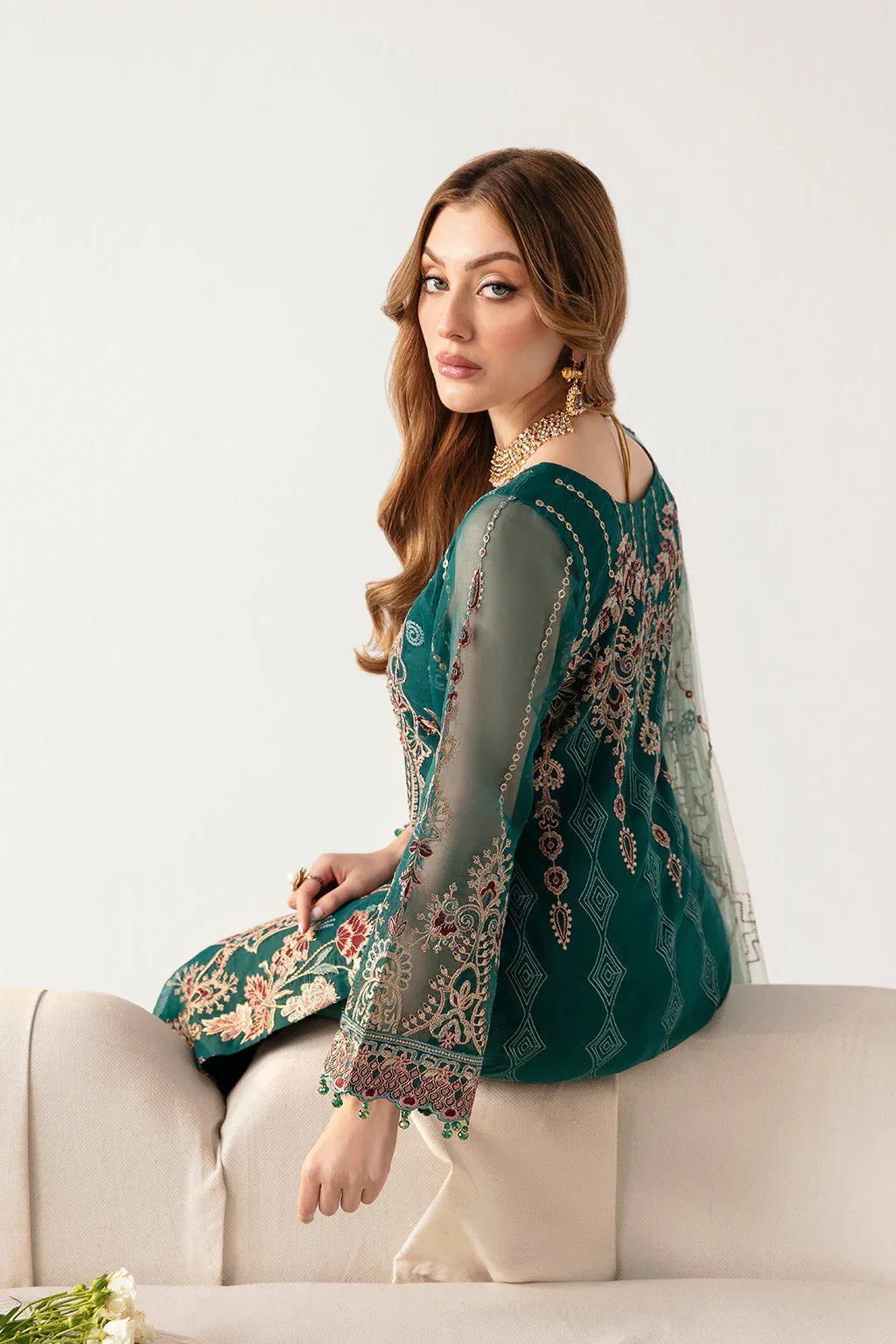 Ramsha | Minhal Organza Collection | M-1101 - Aqsa Fabrics