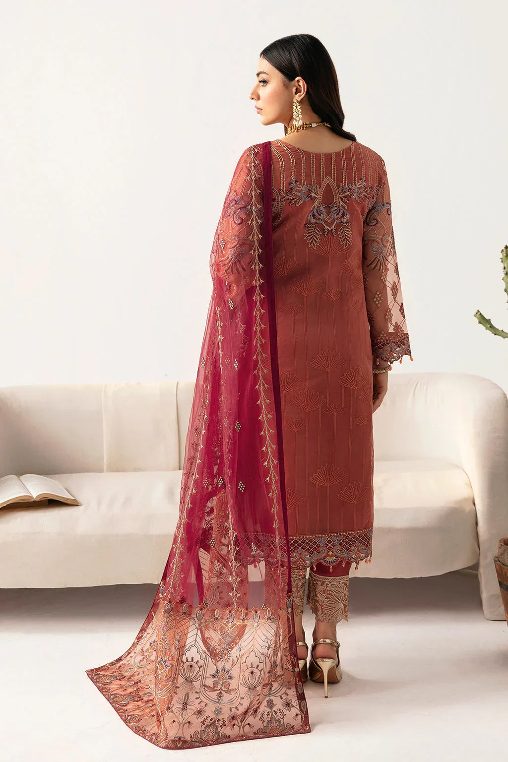 Ramsha | Minhal Organza Collection | M-1103 - Aqsa Fabrics