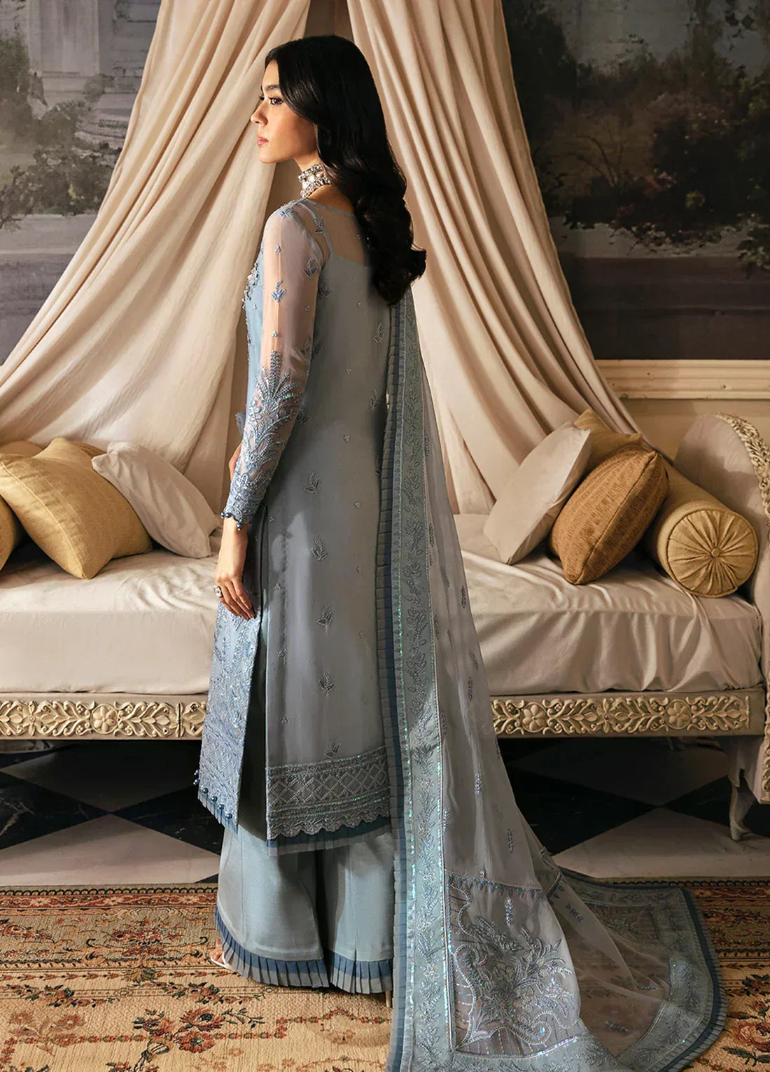 Gulaal | Embroidered Chiffon 23 | Zuria - Aqsa Fabrics