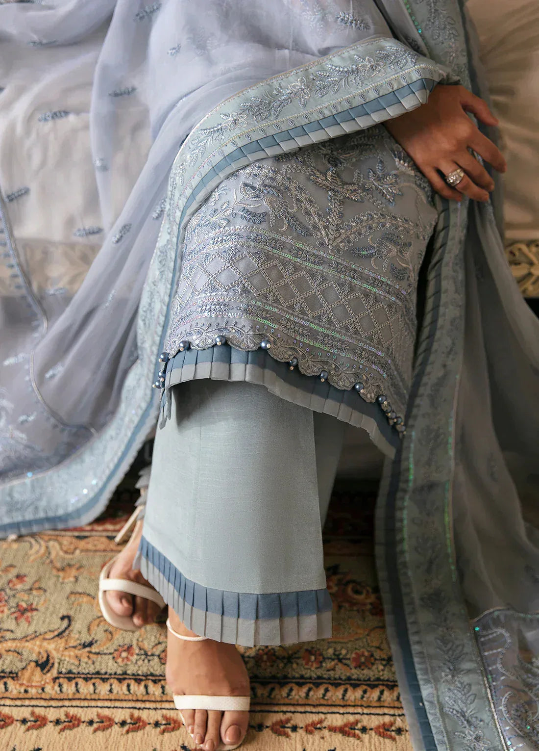 Gulaal | Embroidered Chiffon 23 | Zuria - Aqsa Fabrics