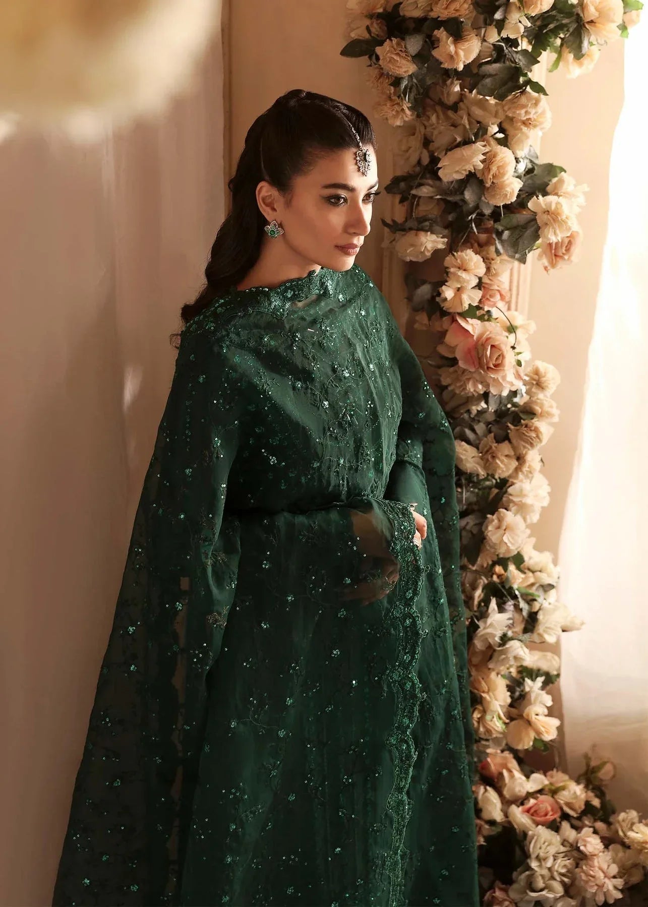 Akbar Aslam | Aleia Luxury Formals | Emeraude - Aqsa Fabrics