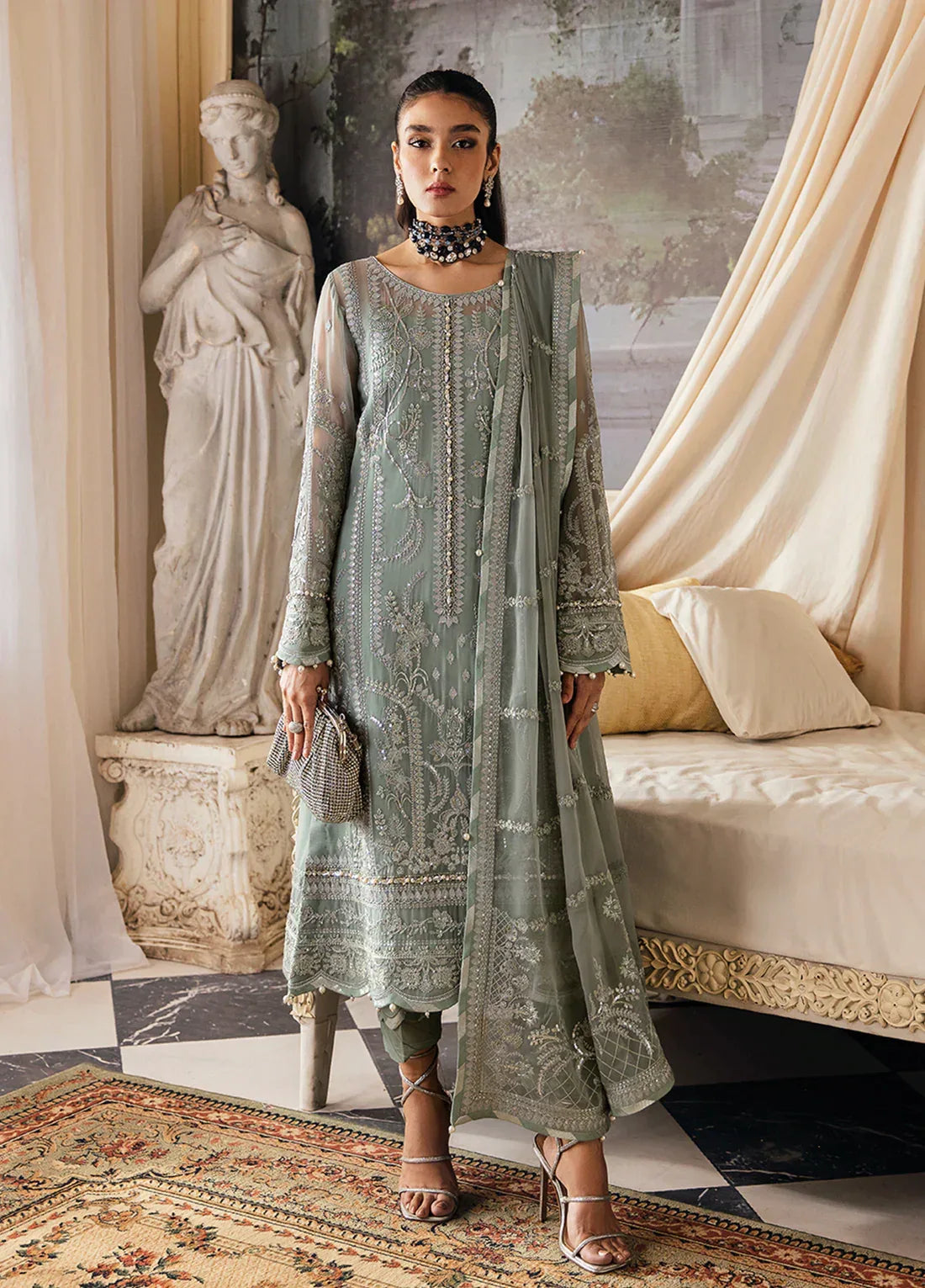Gulaal | Embroidered Chiffon 23 | Amayah - Aqsa Fabrics