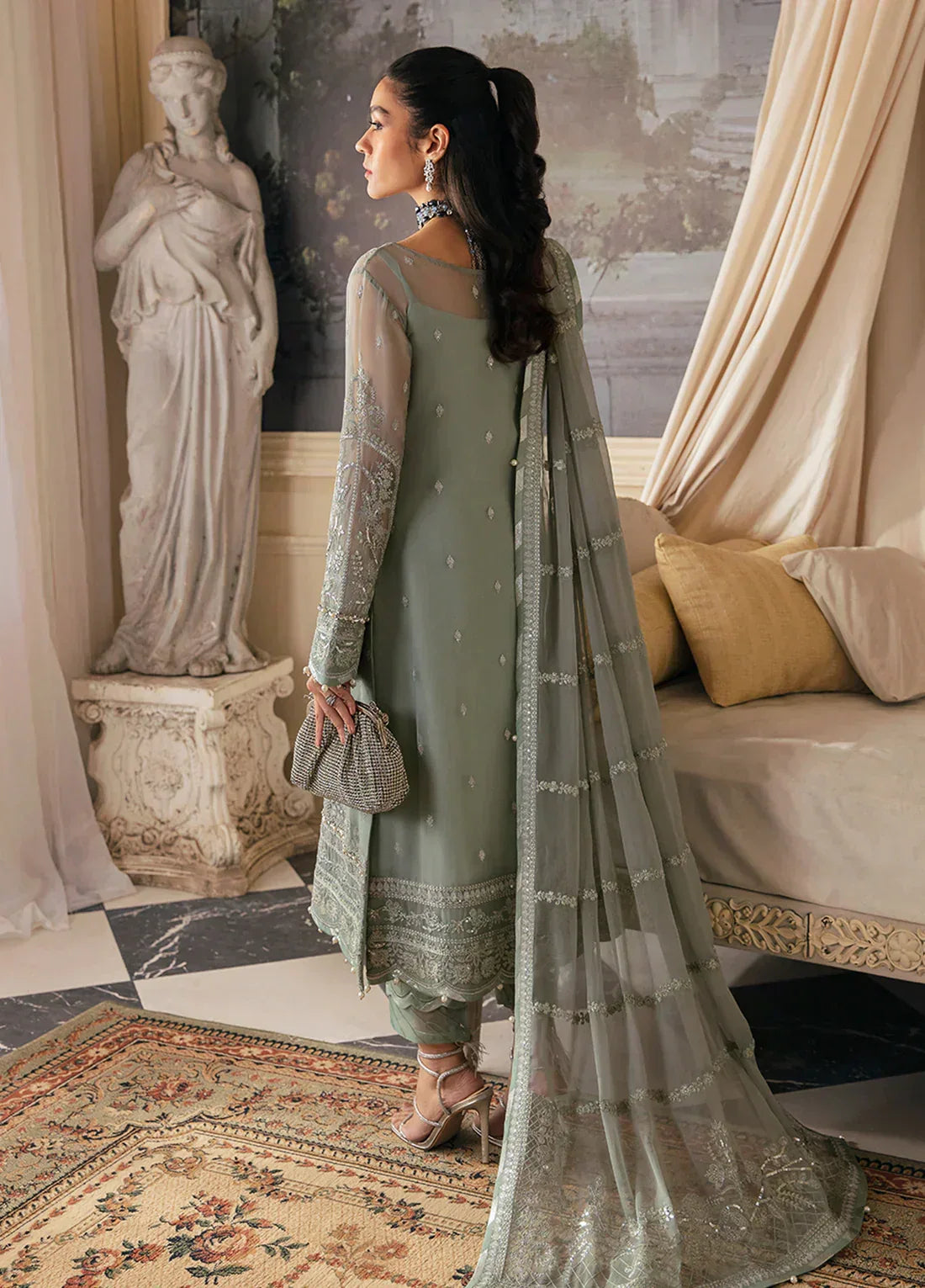 Gulaal | Embroidered Chiffon 23 | Amayah - Aqsa Fabrics