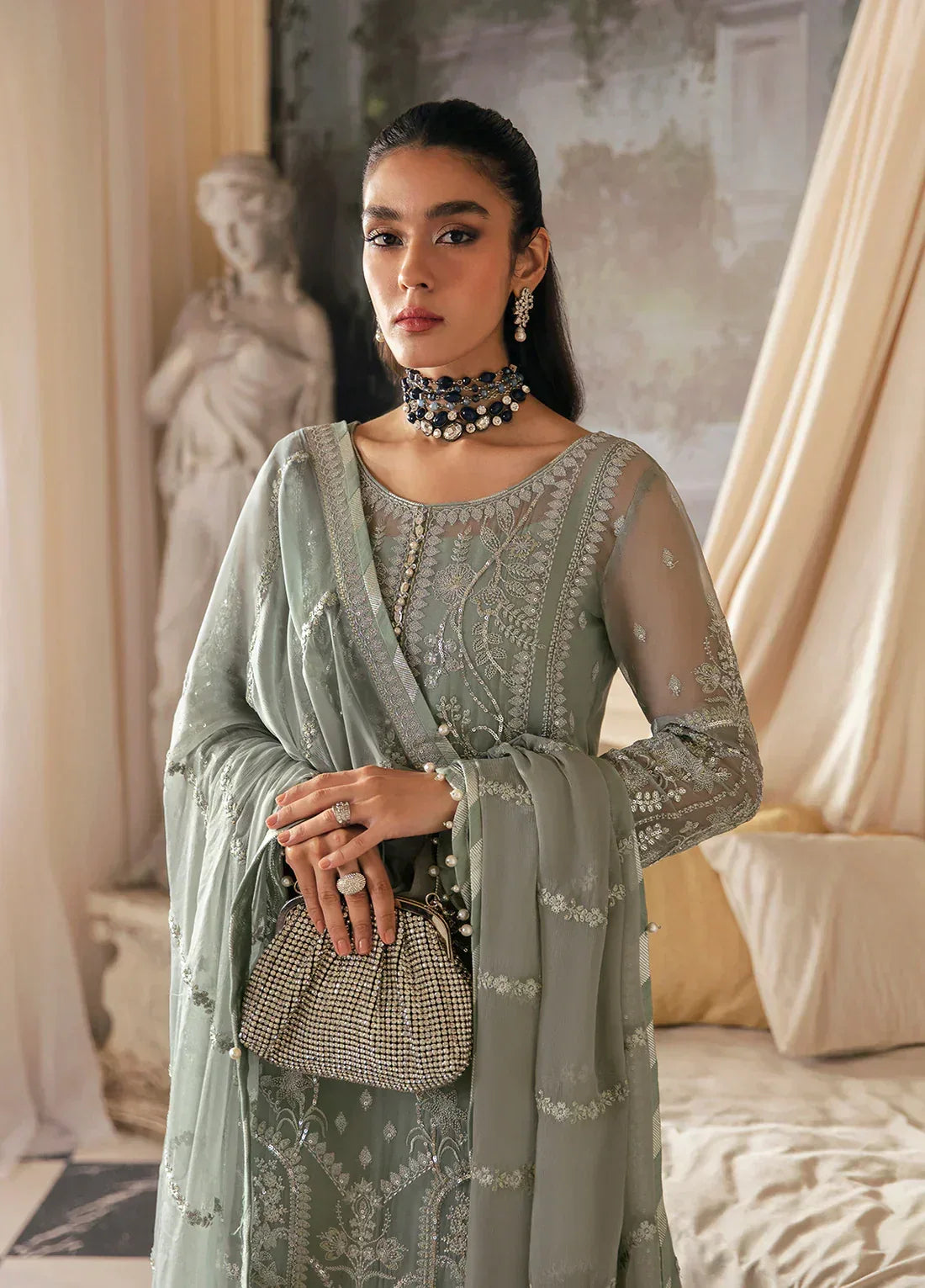 Gulaal | Embroidered Chiffon 23 | Amayah - Aqsa Fabrics
