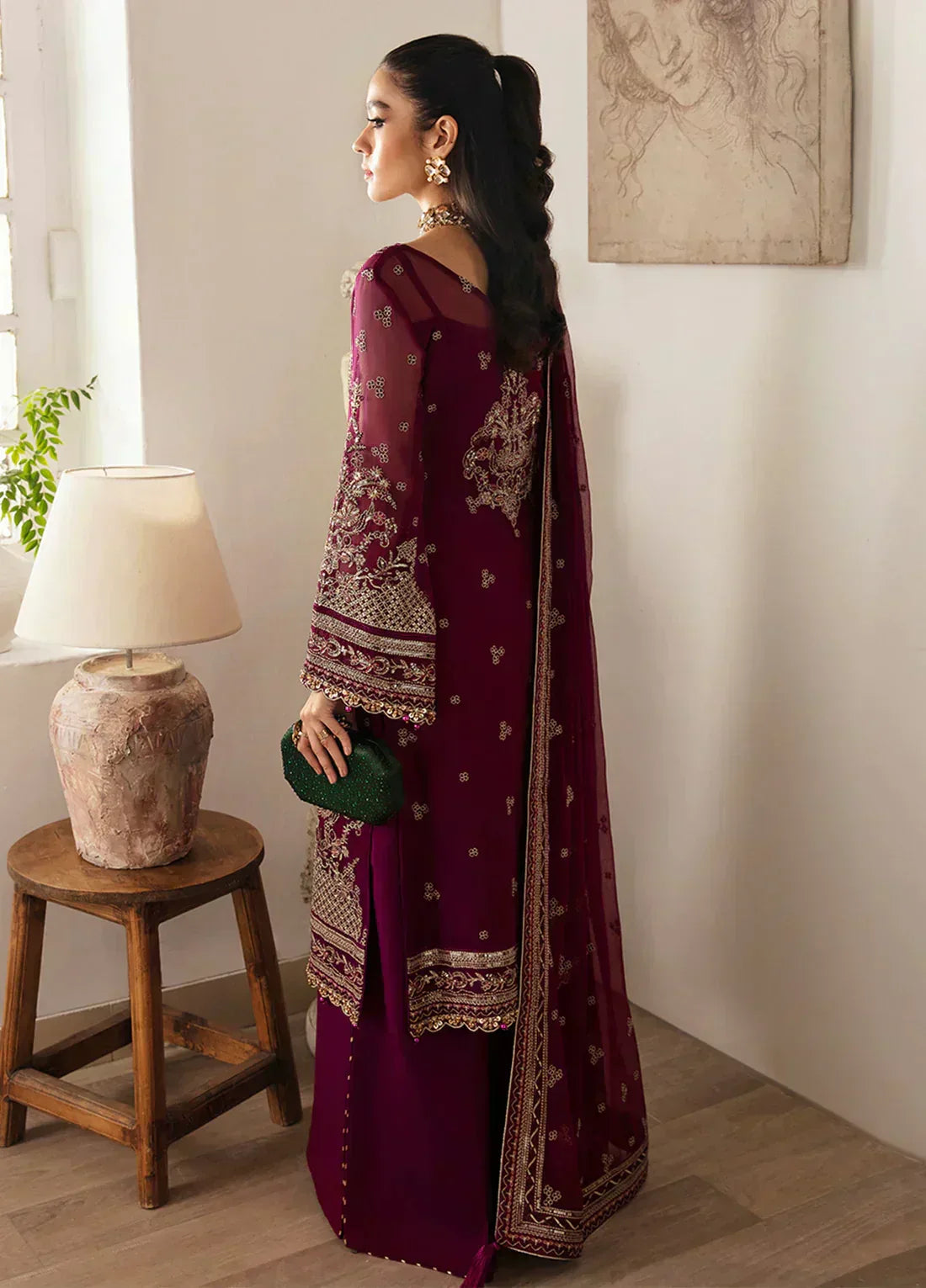 Gulaal | Embroidered Chiffon 23 | AYSA GL-EC-23V1-07 - Aqsa Fabrics