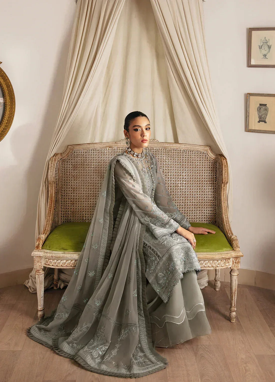 Gulaal | Embroidered Chiffon 23 | Sirena - Aqsa Fabrics