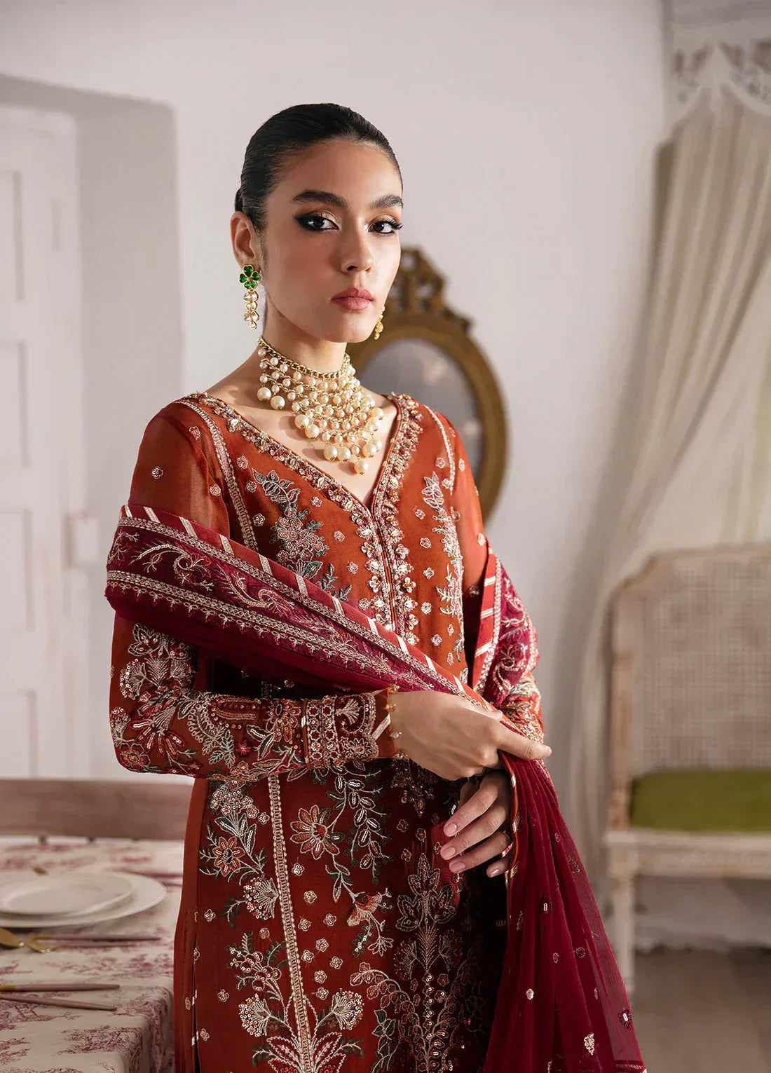 Gulaal | Embroidered Chiffon 23 | LAIRA - Aqsa Fabrics