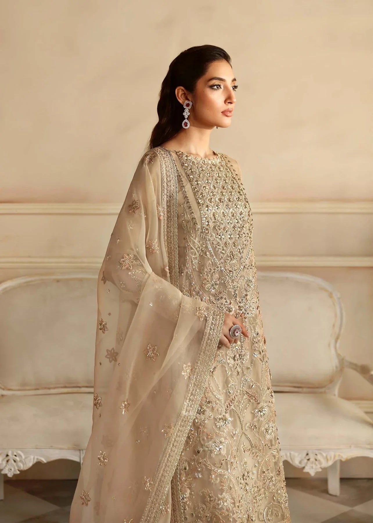 Akbar Aslam | Aleia Luxury Formals | Nacar - Aqsa Fabrics