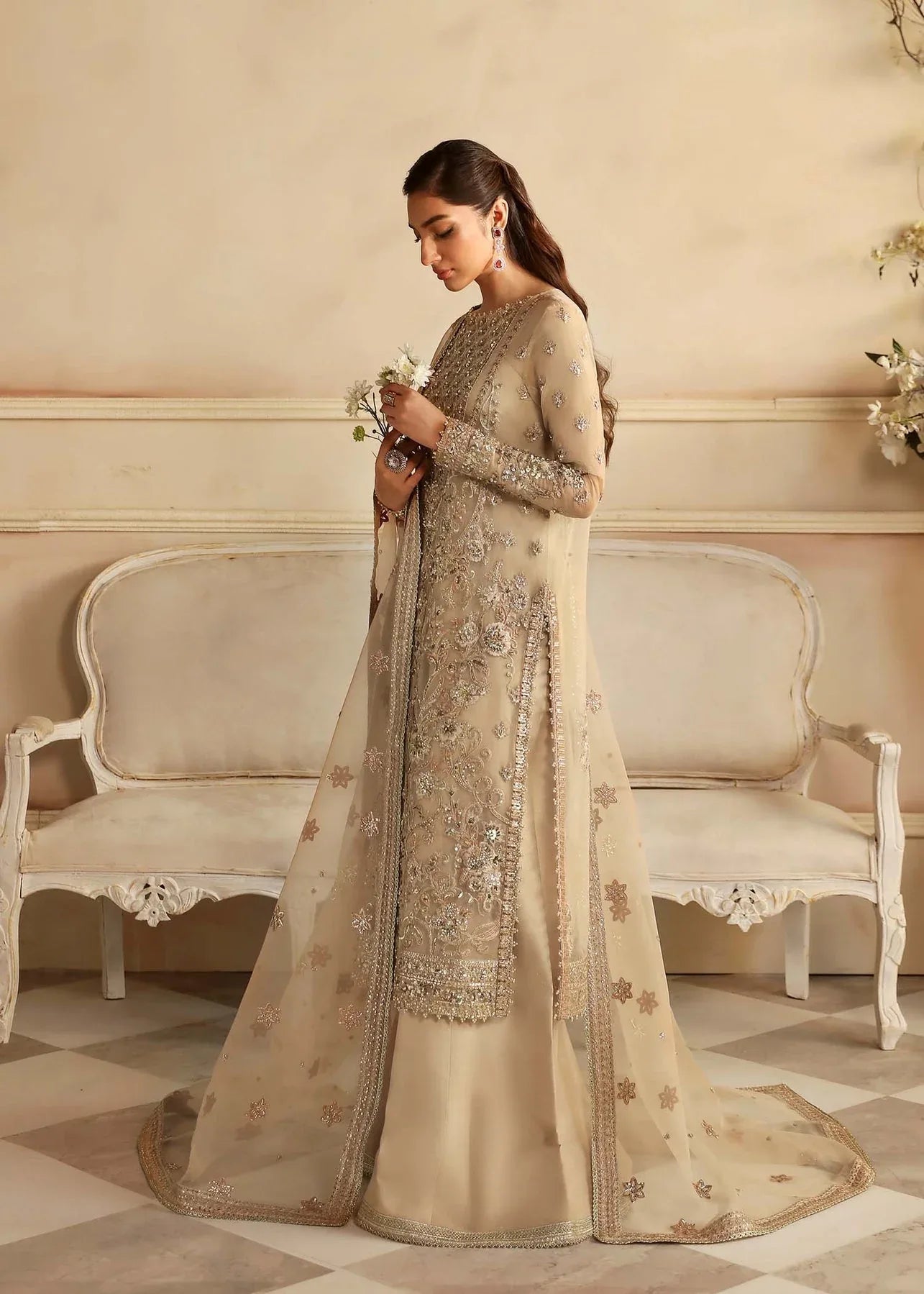 Akbar Aslam | Aleia Luxury Formals | Nacar - Aqsa Fabrics