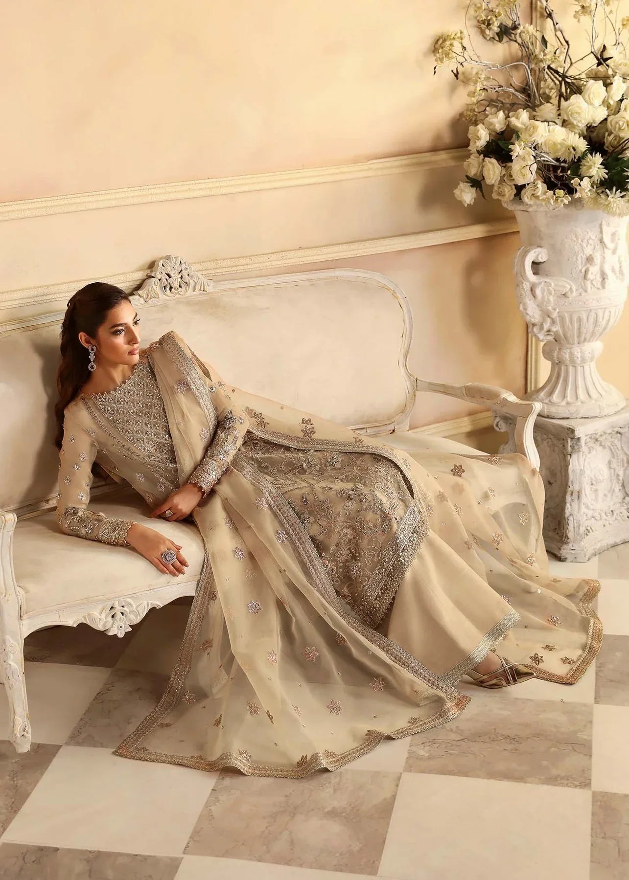 Akbar Aslam | Aleia Luxury Formals | Nacar - Aqsa Fabrics
