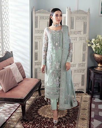 Gulaal | Wedding Formals | Zeba Embroidered Net 3-Piece Suit WS-21 - Aqsa Fabrics