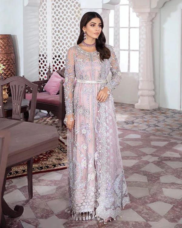 Gulaal | Wedding Formals | NAAZ EMBROIDERED NET 3-PIECE SUIT WS-09 - Aqsa Fabrics