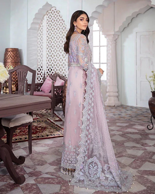 Gulaal | Wedding Formals | NAAZ EMBROIDERED NET 3-PIECE SUIT WS-09 - Aqsa Fabrics