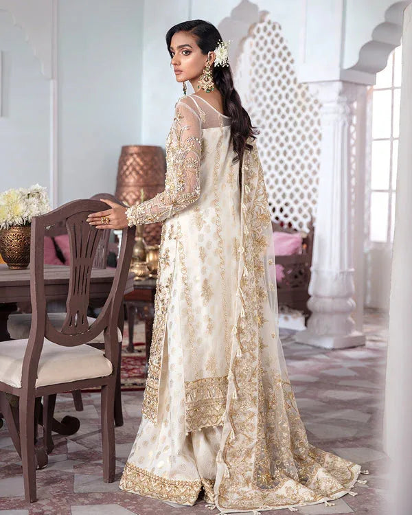 Gulaal | Wedding Formals | Shehnaz Embroidered Net 3-Piece Suit WS-11 - Aqsa Fabrics