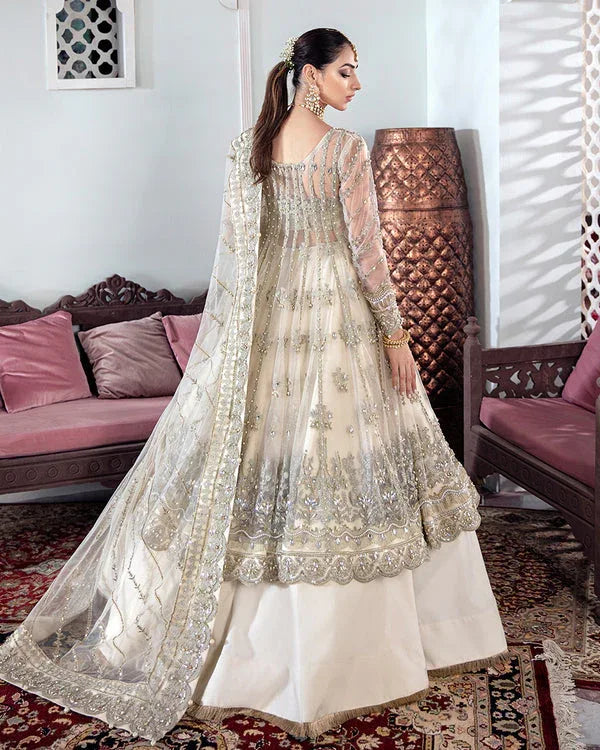 Gulaal | Wedding Formals | MEERAL EMBROIDERED NET 3-PIECE SUIT WS-22 - Aqsa Fabrics