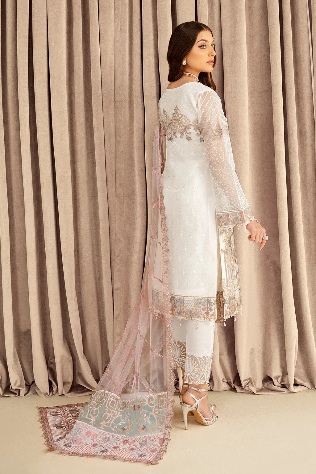 Ramsha | Minhal Organza Collection | M-707 - Aqsa Fabrics
