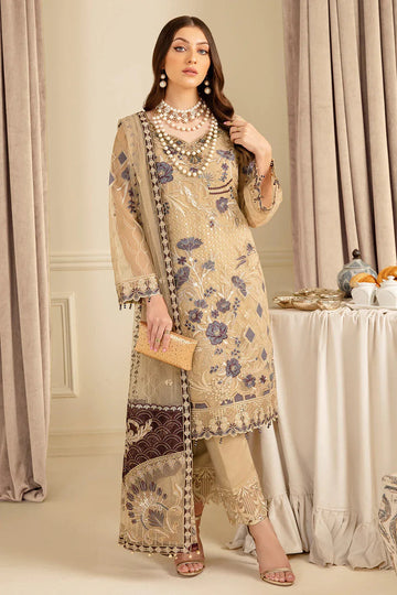 Ramsha | Minhal Organza Collection | M-702 - Aqsa Fabrics