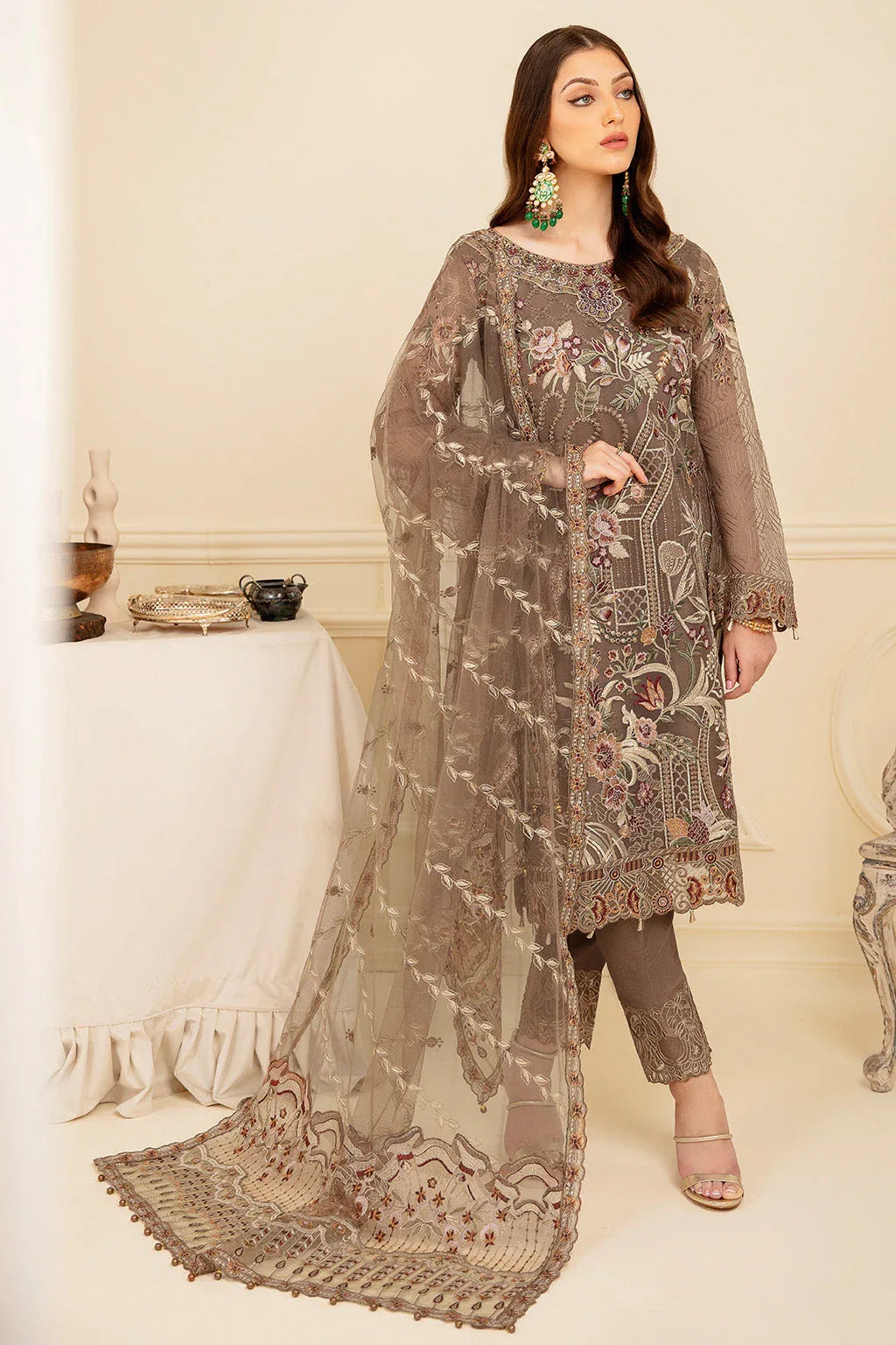 Ramsha | Minhal Organza Collection | M-710 - Aqsa Fabrics