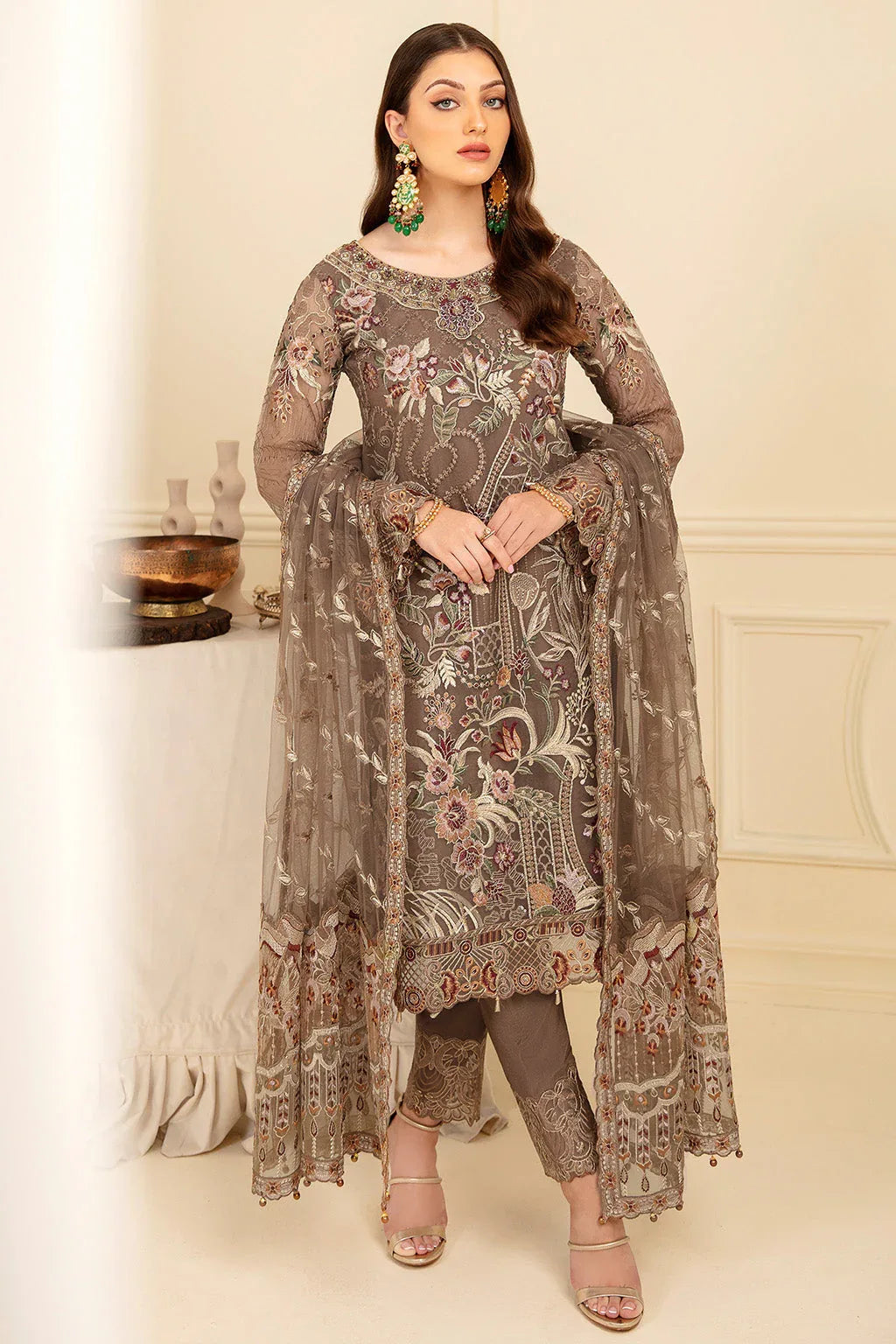 Ramsha | Minhal Organza Collection | M-710 - Aqsa Fabrics