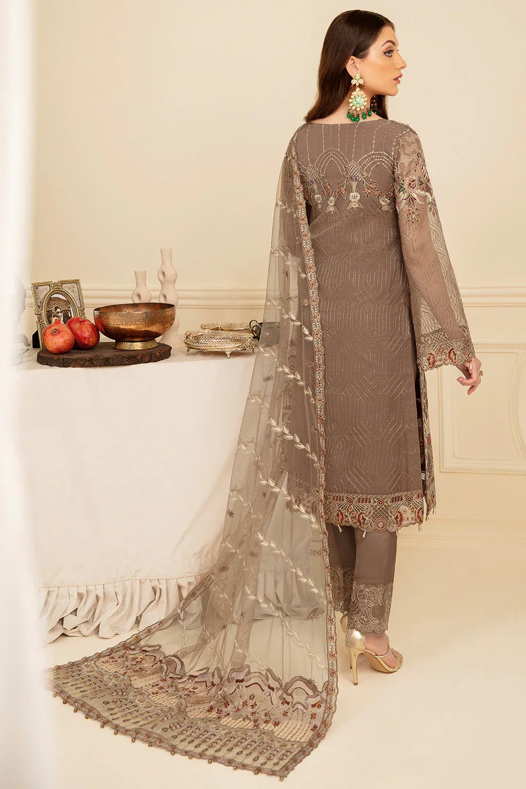 Ramsha | Minhal Organza Collection | M-710 - Aqsa Fabrics