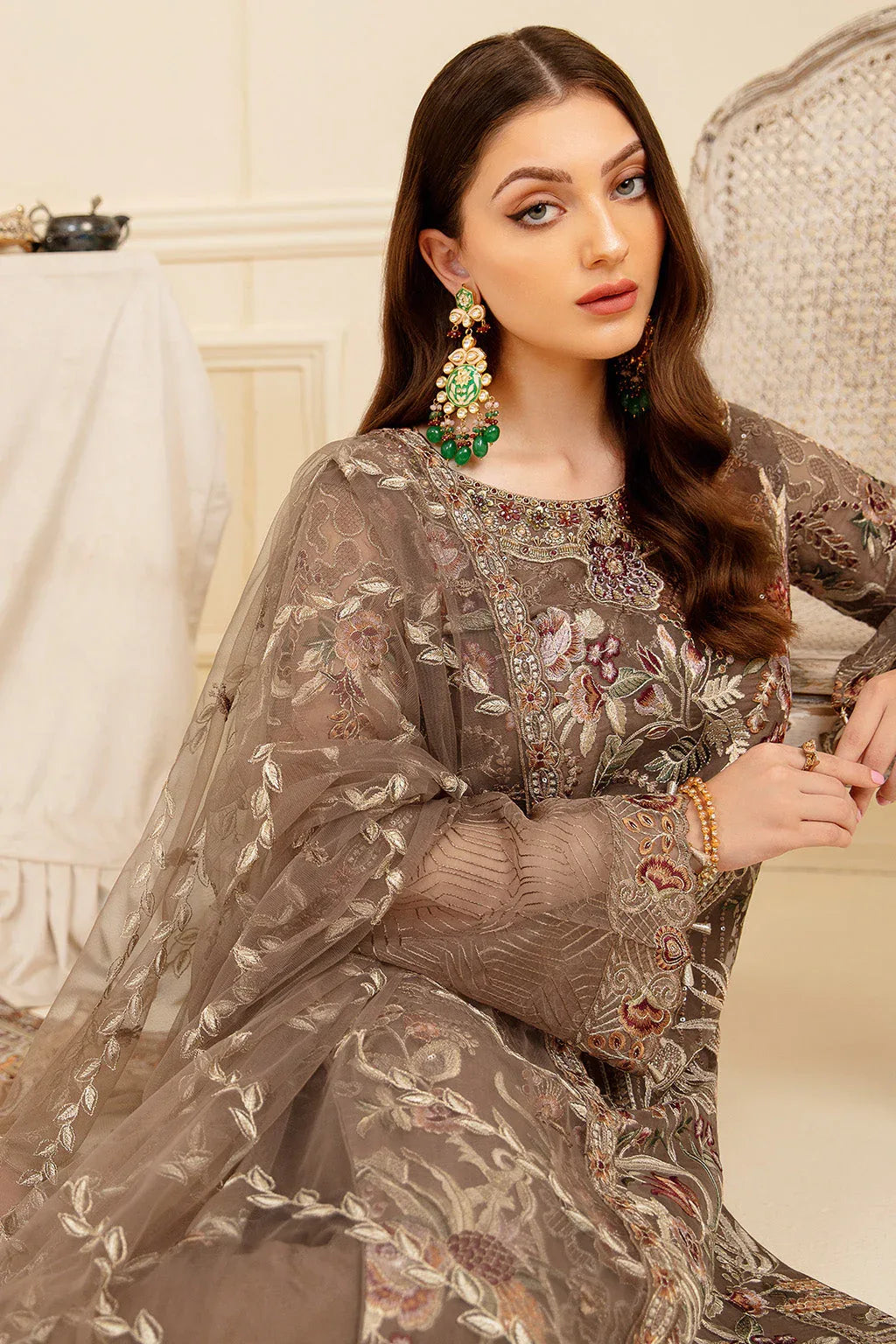 Ramsha | Minhal Organza Collection | M-710 - Aqsa Fabrics