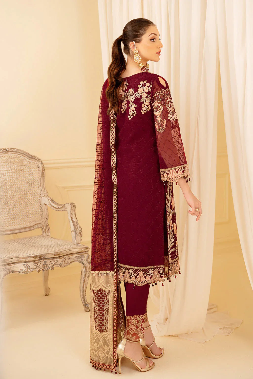 Ramsha | Minhal Organza Collection | M-706 - Aqsa Fabrics