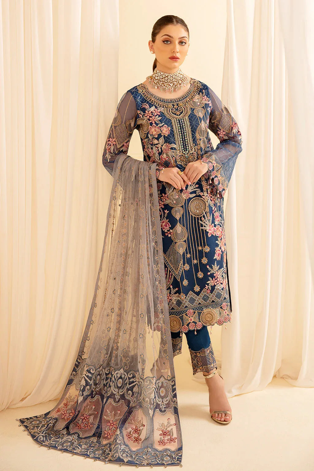Ramsha | Minhal Organza Collection | M-701 - Aqsa Fabrics