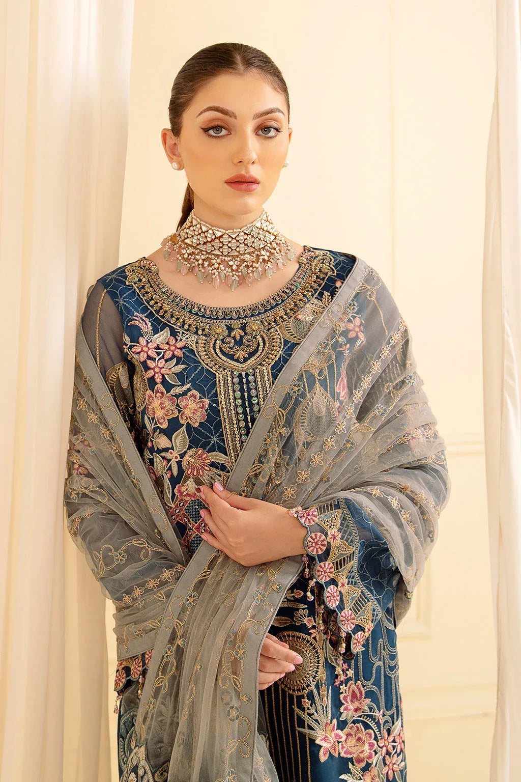 Ramsha | Minhal Organza Collection | M-701 - Aqsa Fabrics