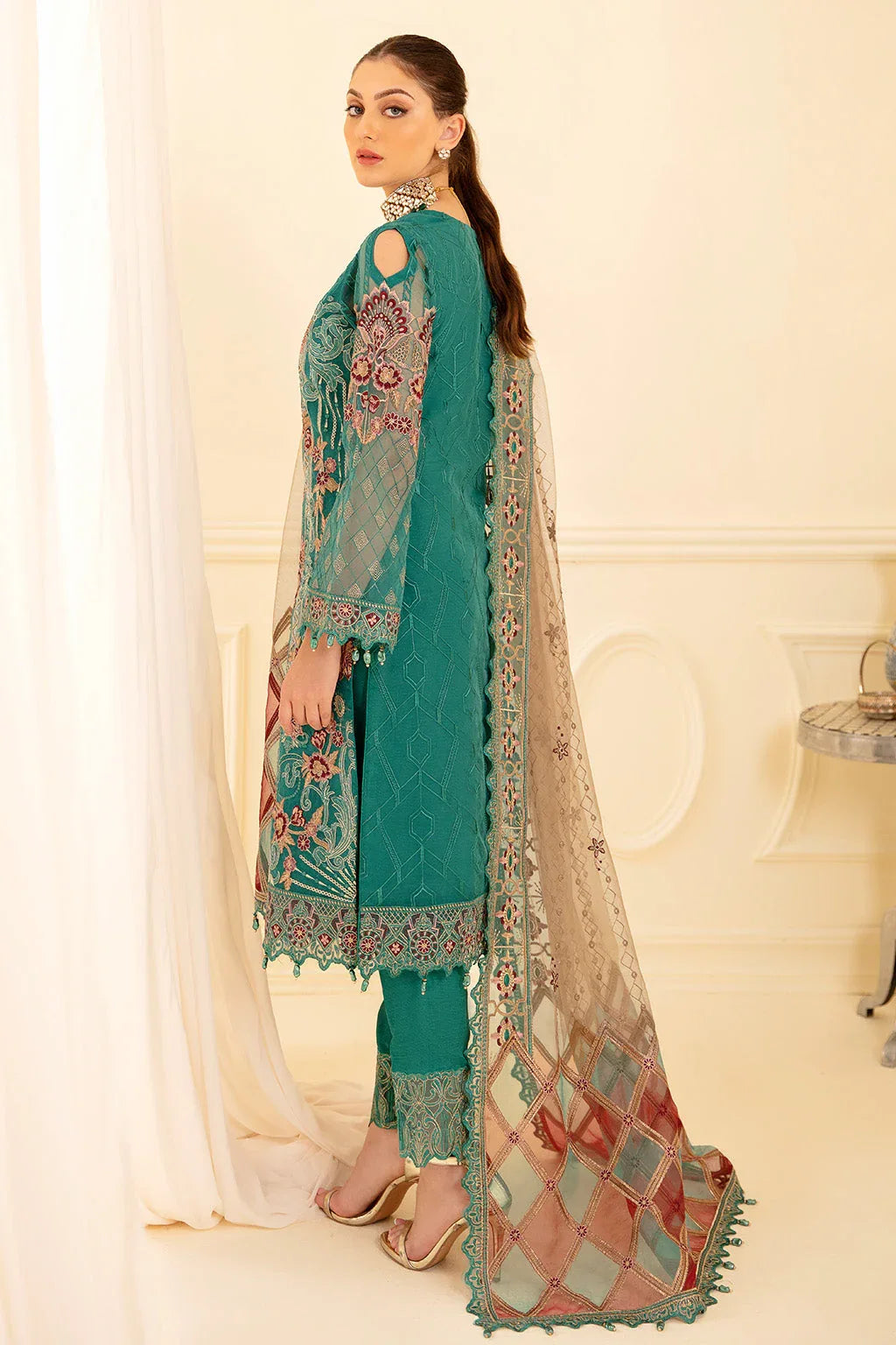 Ramsha | Minhal Organza Collection | M-708 - Aqsa Fabrics
