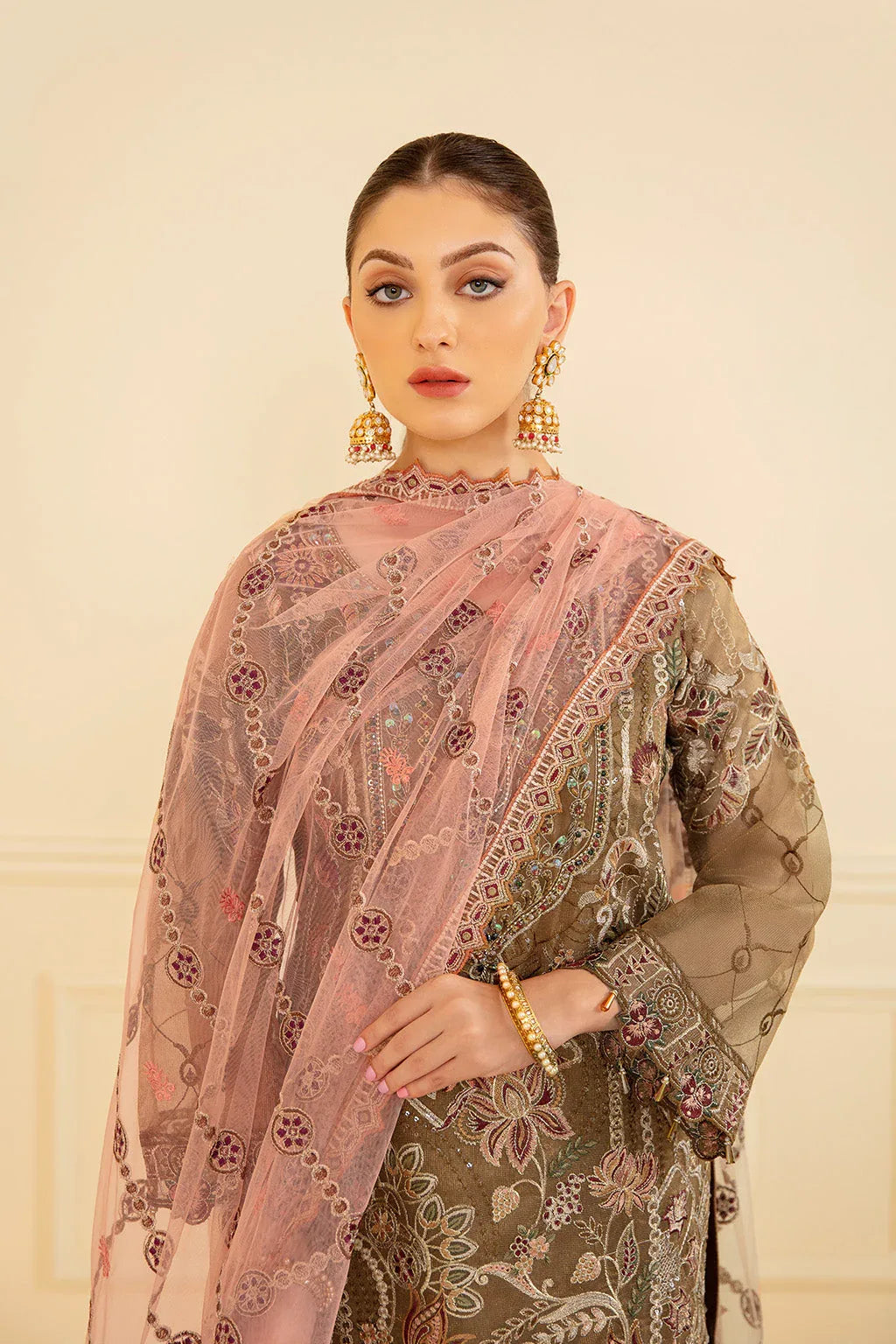 Ramsha | Minhal Organza Collection | M-705 - Aqsa Fabrics