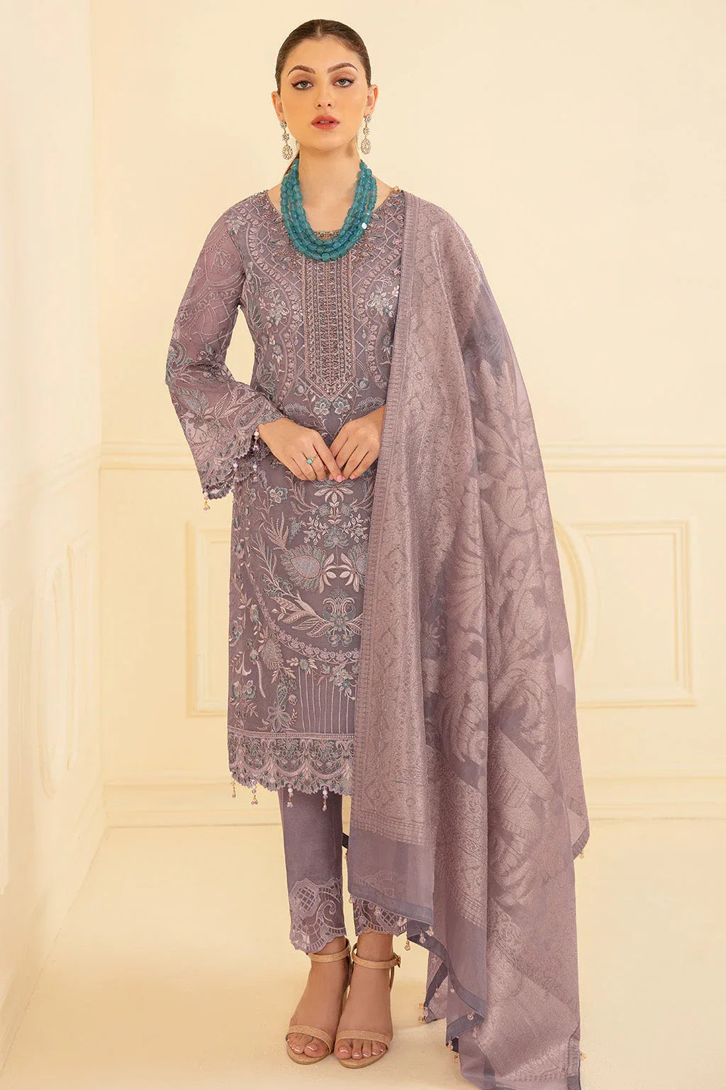 Ramsha | Minhal Organza Collection | M-709 - Aqsa Fabrics